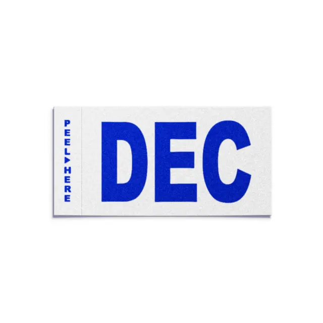 DECEMBER - California License Plate YOM Month Sticker - CA DMV Registration Tag