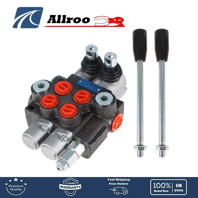 HYDRAULIC MONOBLOCK DOUBLE Acting Control Valve 11 GPM 2 Spool SAE