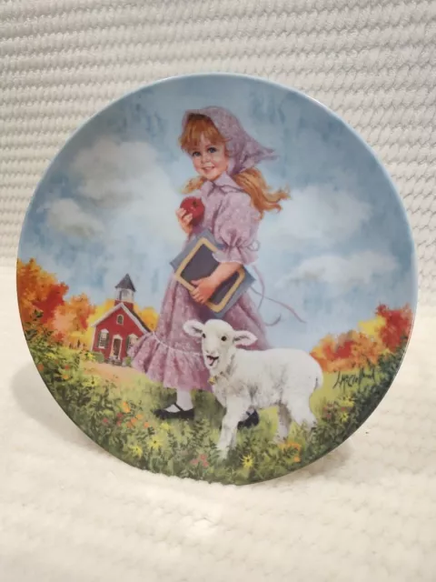 1985 "Mary Had a Little Lamb " Collector Plate John McClelland  Mother Goose 