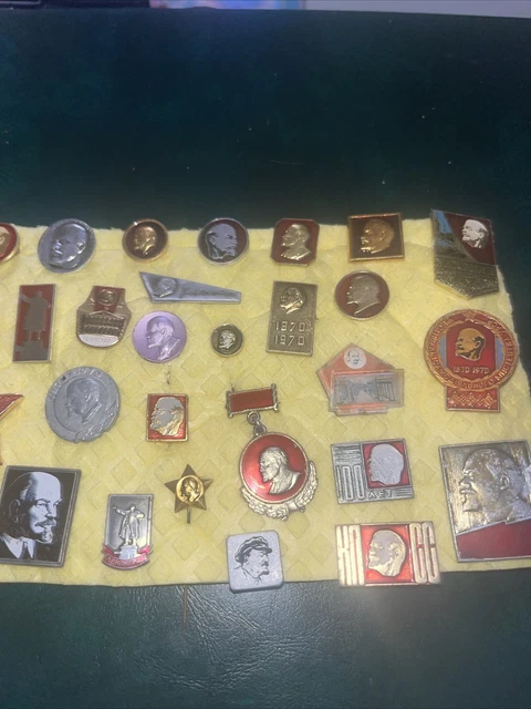 COMMUNIST Leader VLADIMIR LENIN Head BADGE COLLECTION 3