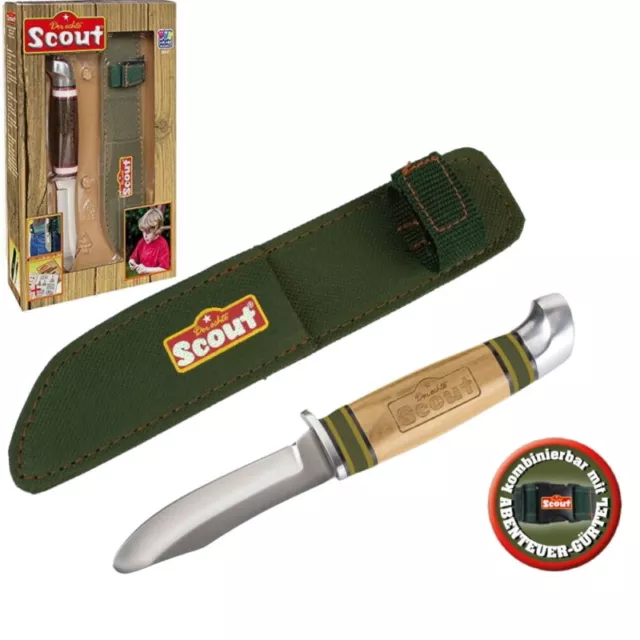 SCOUT Schnitzmesser mit abgerundeter Spitze Kinder Taschenmesser mit Etui #9319