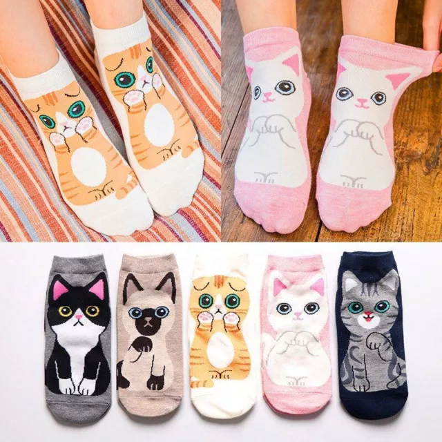Harajuku Cartoon Cotton Socks - Kawaii Funny Sock Women Fashion Socks 5pairs Set