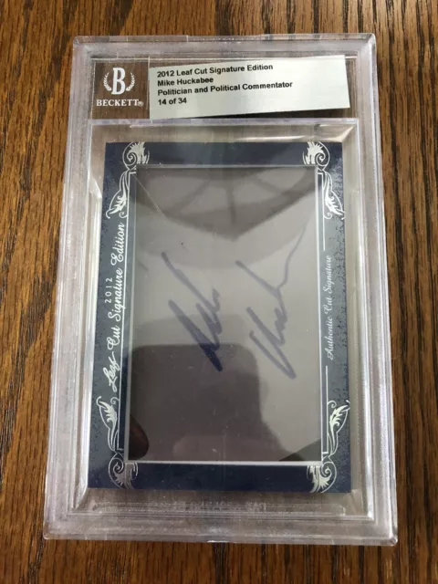 2012 Leaf Cut Signature Autograph Edition Mike Huckabee #14/34.