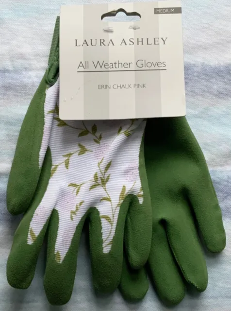 Bnwt Laura Ashley Pair Garden Gloves. Erin Chalk Pink. Medium. Great Gift