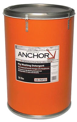 Rig Washing Detergent, 50 Lb Drum ORS Nasco ANCHOR BRAND ABRW50 00604669204276