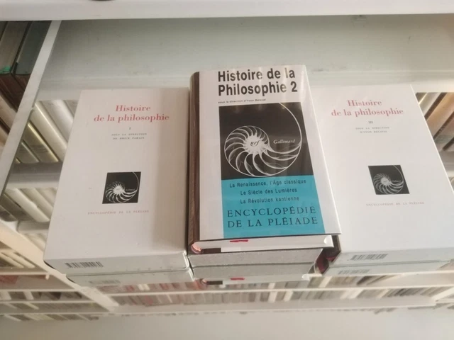 LA PLÉIADE - Encyclopédie Histoire de la Philosophie en 3 volumes. EUR