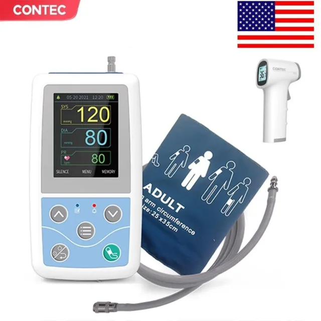 [Free Thermometer] Ambulatory Blood Pressure Monitor+Software NIBP Holter ABPM50