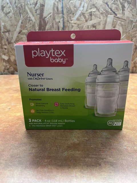 Playtex Baby Nurser Bottles Set - 3 Pieces 0-3m Slow 5 liners