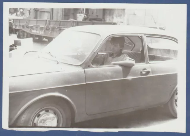 Beautiful Guy Sits in an Old Car Soviet Vintage Photo USSR