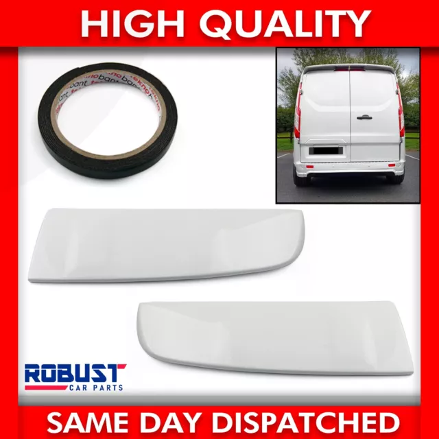 Barn Door Rear Spoiler Painted Frozen White For Ford Transit Custom (2012-2023)