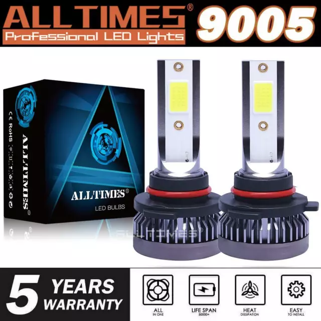 9005 HB3 LED Headlights Bulb Hi/Lo Super Bright 6000K 2400W 360000LM HID White