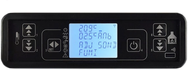 CLAVIER AFFICHEUR PQ007 LCD MICRONOVA POÊLES CHEMINÉES MONTEGRAPPA BESTOVE