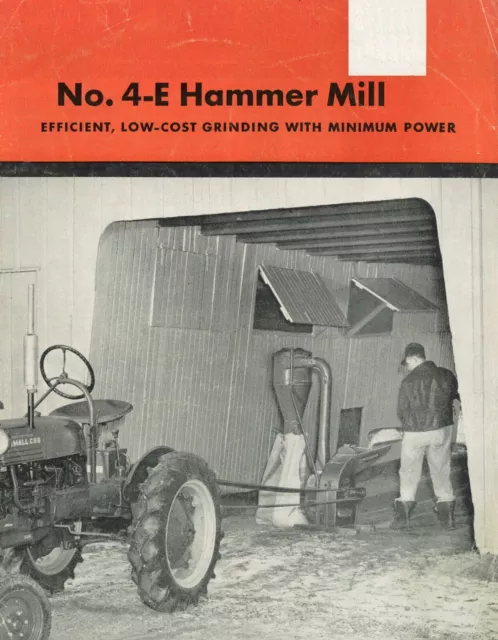 IH International Harvester McCormick CUB Belt 4-E Hammer Mill Sales Brochure