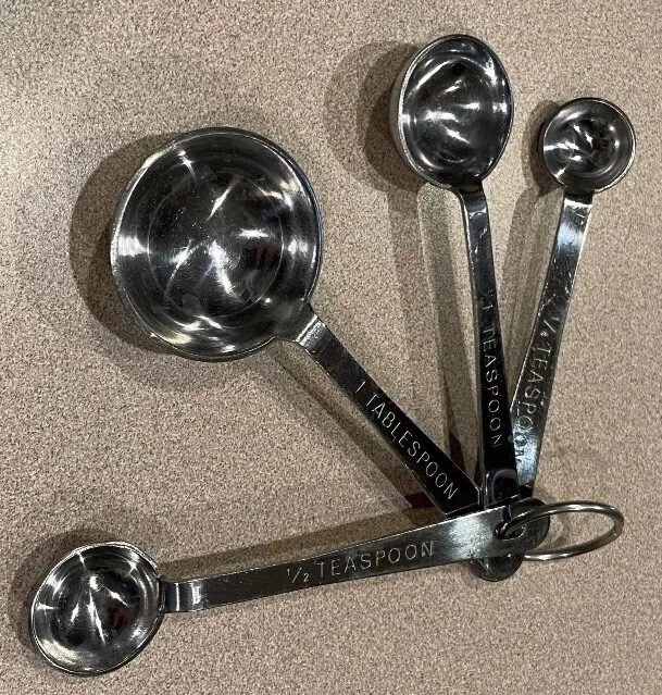 Amco Stainless Measuring Spoons - Set of 4.     A-6