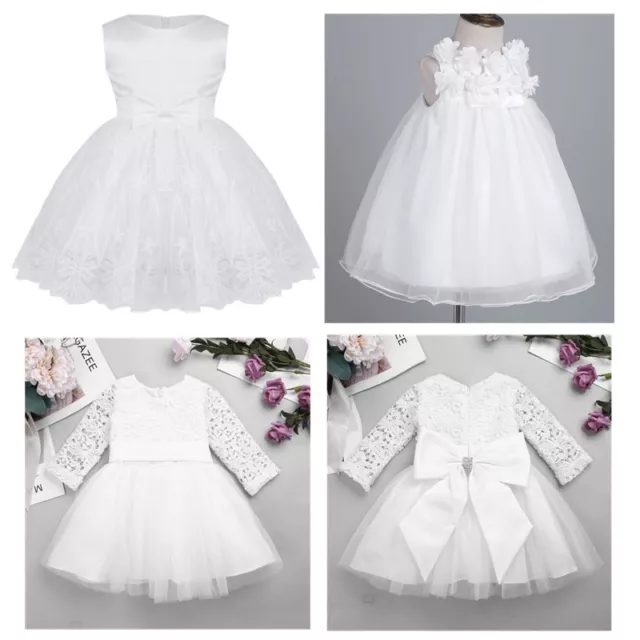 Baby Girls Princess Party Dress Bridesmaid Wedding Pageant Christening Tutu Gown