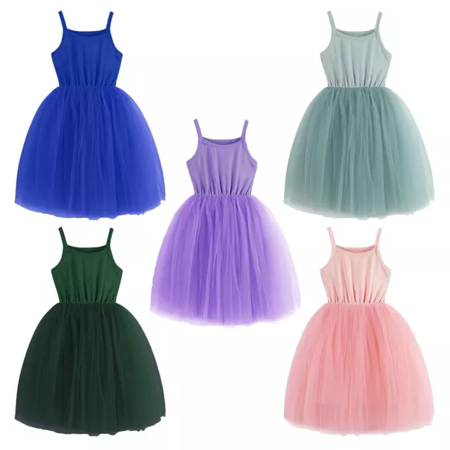 Toddler Baby Girls Tutu Dress Infant Tulle Dress Sleeveless Sundress