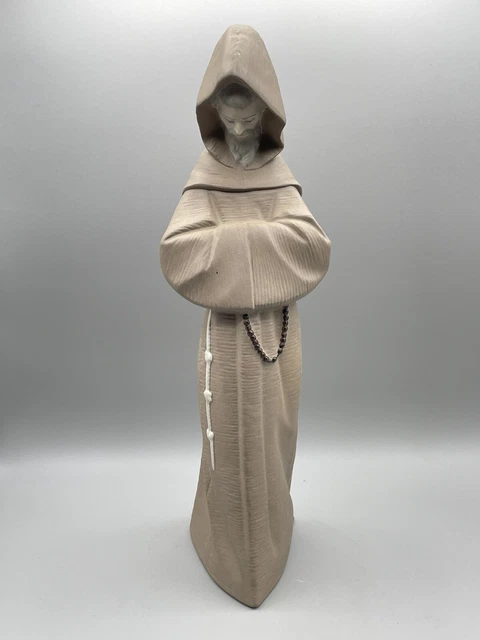 Lladro Franciscan Monk Praying Figurine Matte Finish 13" Tall