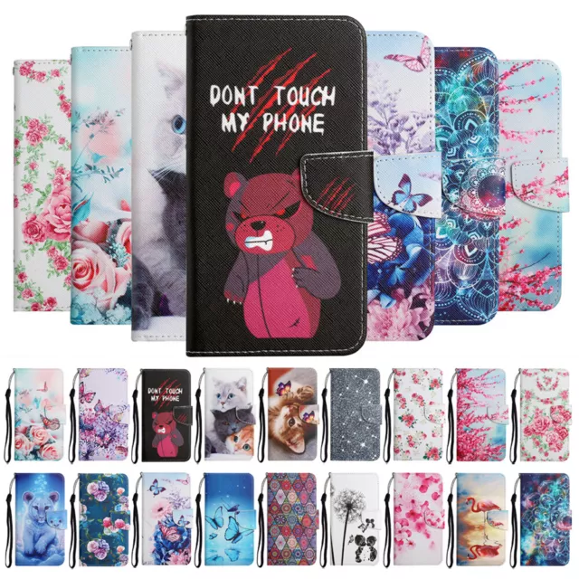 Flip Leather Phone Case For iPhone SE 2020 XS Max XR 8 7 6S Painted Wallet Cover