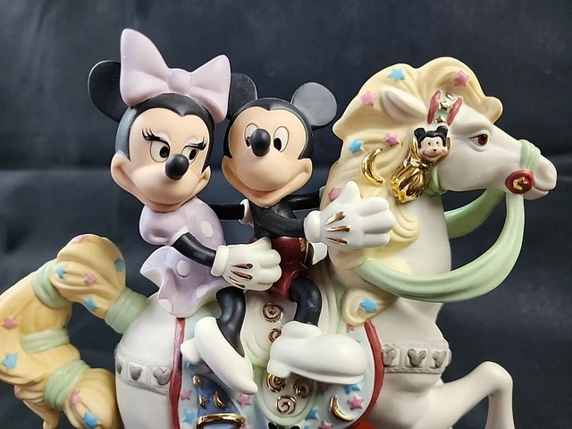 LENOX DISNEY MICKEYS Carousel Horse Romance 2008 Figurine w/Minnie