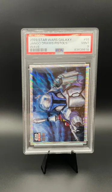 2023 Topps Star Wars Galaxy Chrome Jango draws his pistols Wave /99 PSA 9