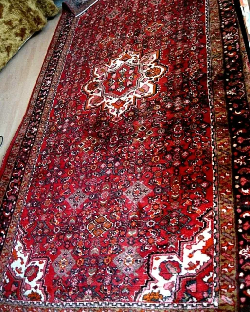 Großer alter Orientteppich Brücke Orient Teppich rot 165 x 315 cm