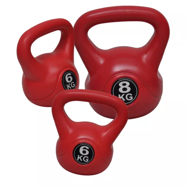 6 + 6 + 8kg - Total 20kg Kettlebell Weight - Home Gym Training Kettle Bell