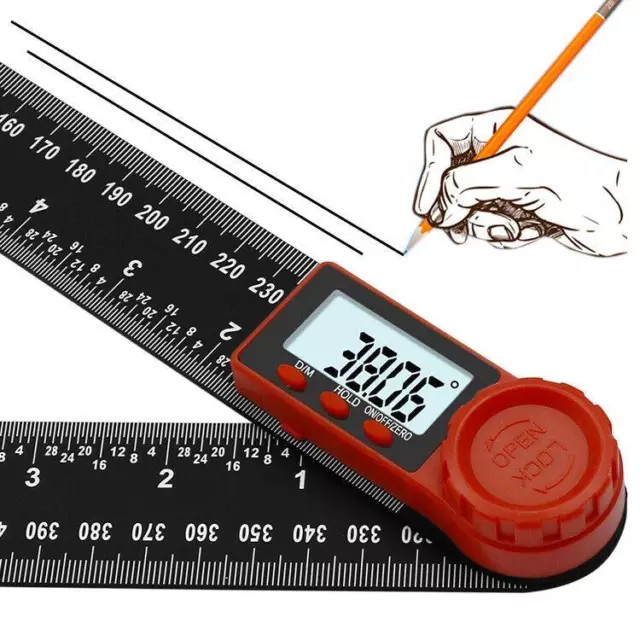 Digital Folding Angle Finder Ruler 360° Protractor Gauge Dual Mode Display