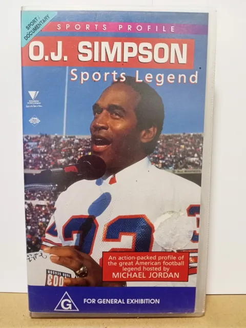 MICHAEL JORDAN WITH OJ SIMPSON (RARE) Sports Legend VHS PAL Ex-Rental