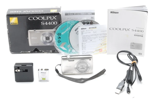 3252 NIKON COOLPIX S4400 Silver Digital Camera Excellent