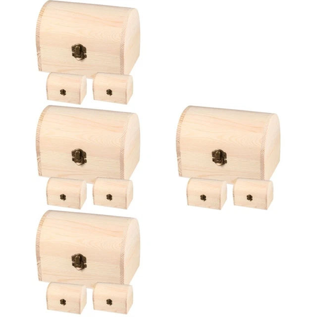 12 uds manualidades pequeña caja de madera para amigos almacenamiento manualidades