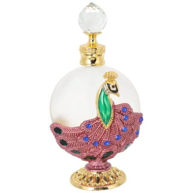 Botellas de perfume vintage con incrustaciones de vidrio decorativo