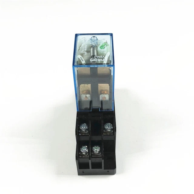 10A AC 380 V Coil Power Relay LY2NJ DPDT 8Pins Open Close With Socket Base