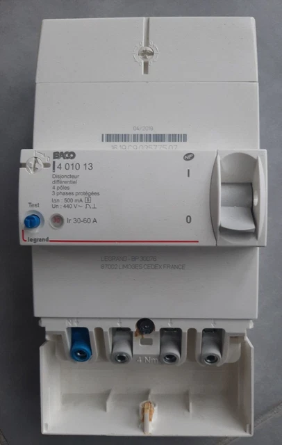 Disjoncteur De Branchement Legrand Baco 210 01 – 45A – Neuf