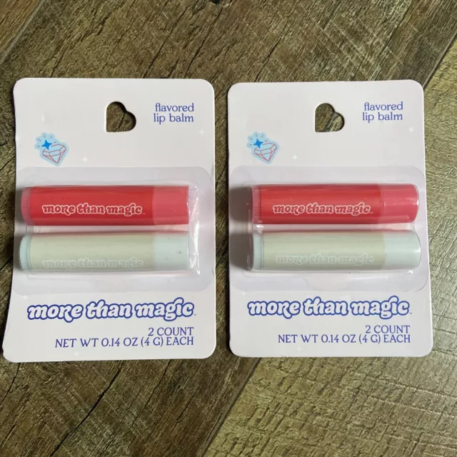 More than Magic | Fruit Punch Pop  & Watermelon Wonder Flavored Lip Balm 4 Pack