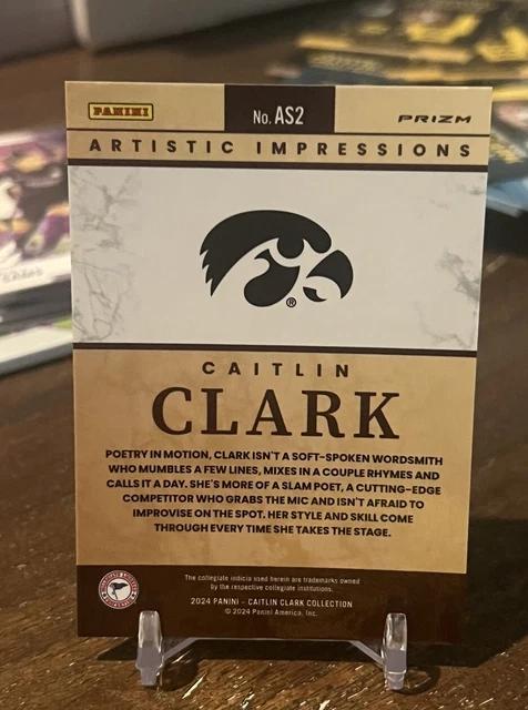 2024 COLLECTION PANINI Caitlin Clark select sélections artistiques ...