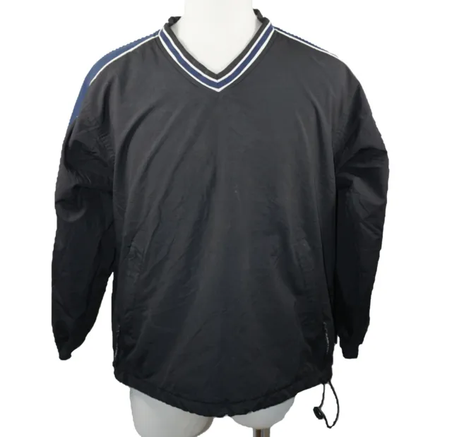 Easton Baseball Pullover Black Blue Light Jacket S/M - Men Size Small Medium