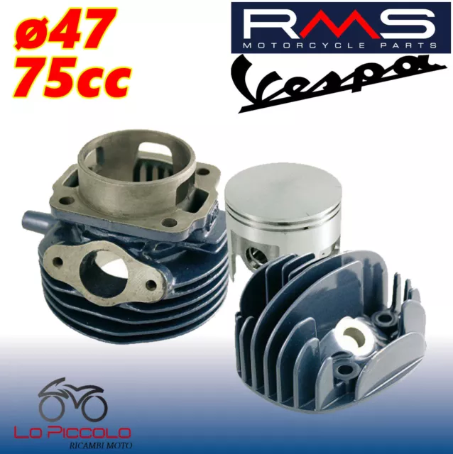 Set Modification Thermal Unit Piston Cylinder D47 75cc Piaggio Vespa 50 R L N