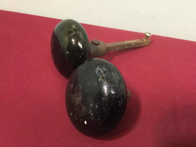 Antique Black Mortise Knobs, Set of 2 - Locksmith