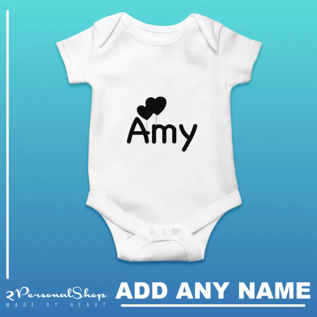 Bebè Personalizzato Gilet Di Crescita Body Femmina O Maschio Regalo Perfetto