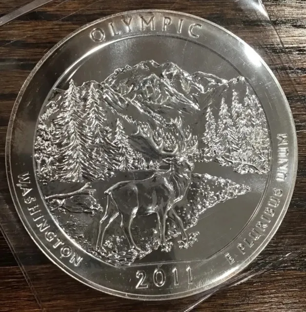 US 5oz Silver Bullion Coin - America the Beautiful (ATB) 2011 Olympic Park WA