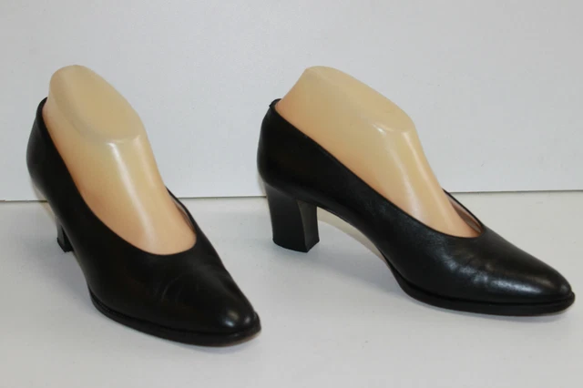 Escarpins Bally Vintage En Cuir Bleu Pétrole - Taille 37.5 (US 6, UK 4.5) - Occasion Très Bon état