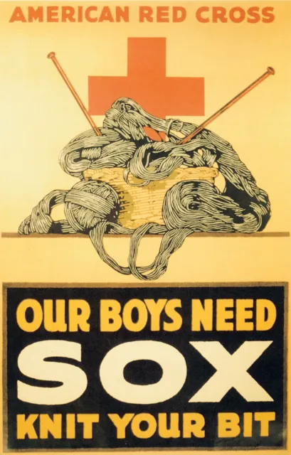 WWI 'Buy War Bonds' SOX Vintage Style World War I Poster 48x36 inch