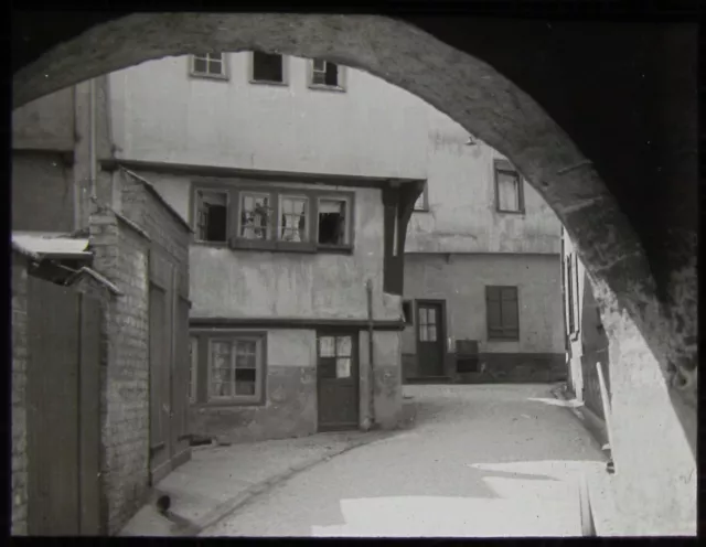 Glass Magic Lantern Slide OLD BOPPARD C1910 PHOTO GERMANY