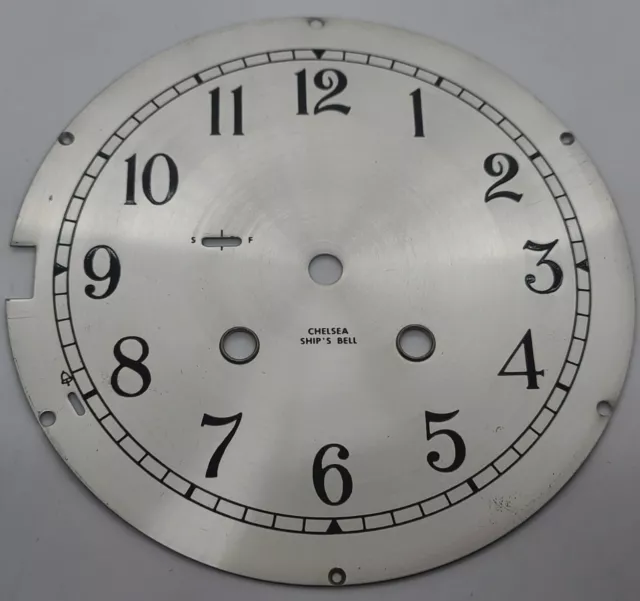 Vintage Chelsea Uhr Co.Boston SHIP'S Glocke 6 " Silber Uhr Anzeige Teil