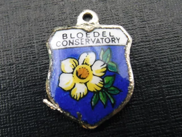 BLOEDEL CONSERVATORY Canada vintage silver plate enamel travel place charm