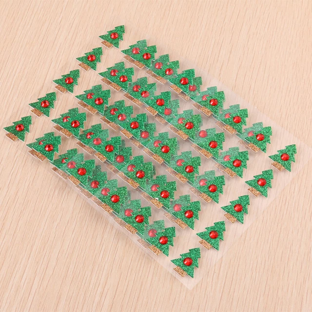2x Glitter Aufkleber Santa Aufkleber Glitter Weihnachten Baum Aufkleber 8