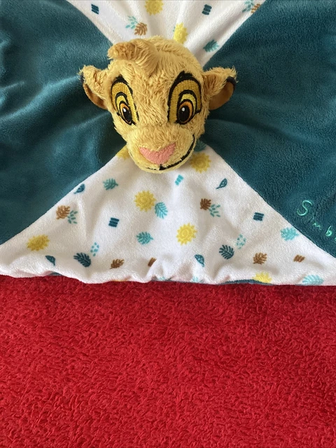 Doudou Plat Roi Lion Simba Toys Kiabi Bleu Vert Blanc Soleil comme NEUF 3