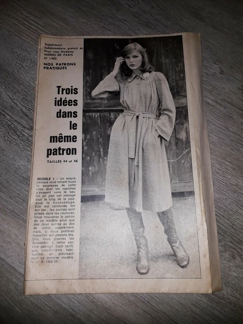 Patron Vintage Années 70 Pour Nuisette Et Jupe - Couture Rétro Féminine