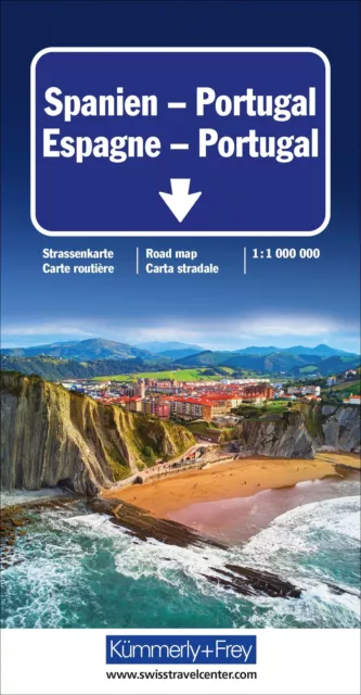Spanien - Portugal Strassenkarte 1:1 Mio | Massstab 1:1 Mio. | AG | (Land-)Karte
