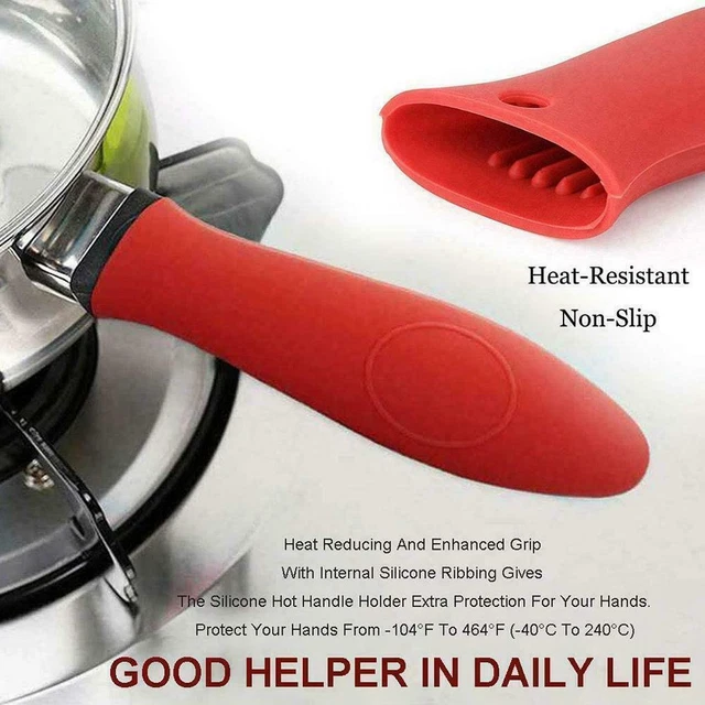Pot Holder Cast Iron Hot Skillet Silicone Handle Cover Sleeve Pan Potholder